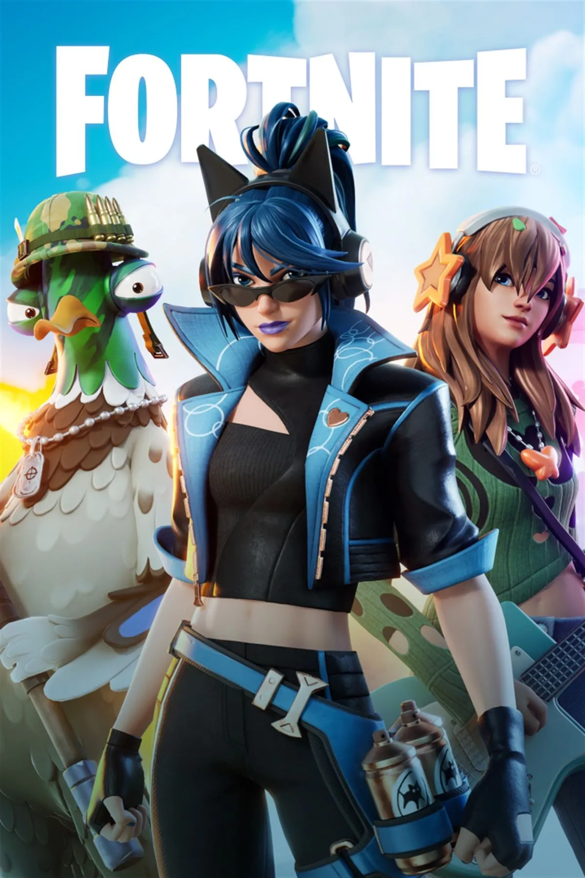 Trang thẻ Fortnite hiển thị hình bìa và thông tin trò chơi trên nền tảng Epic Games