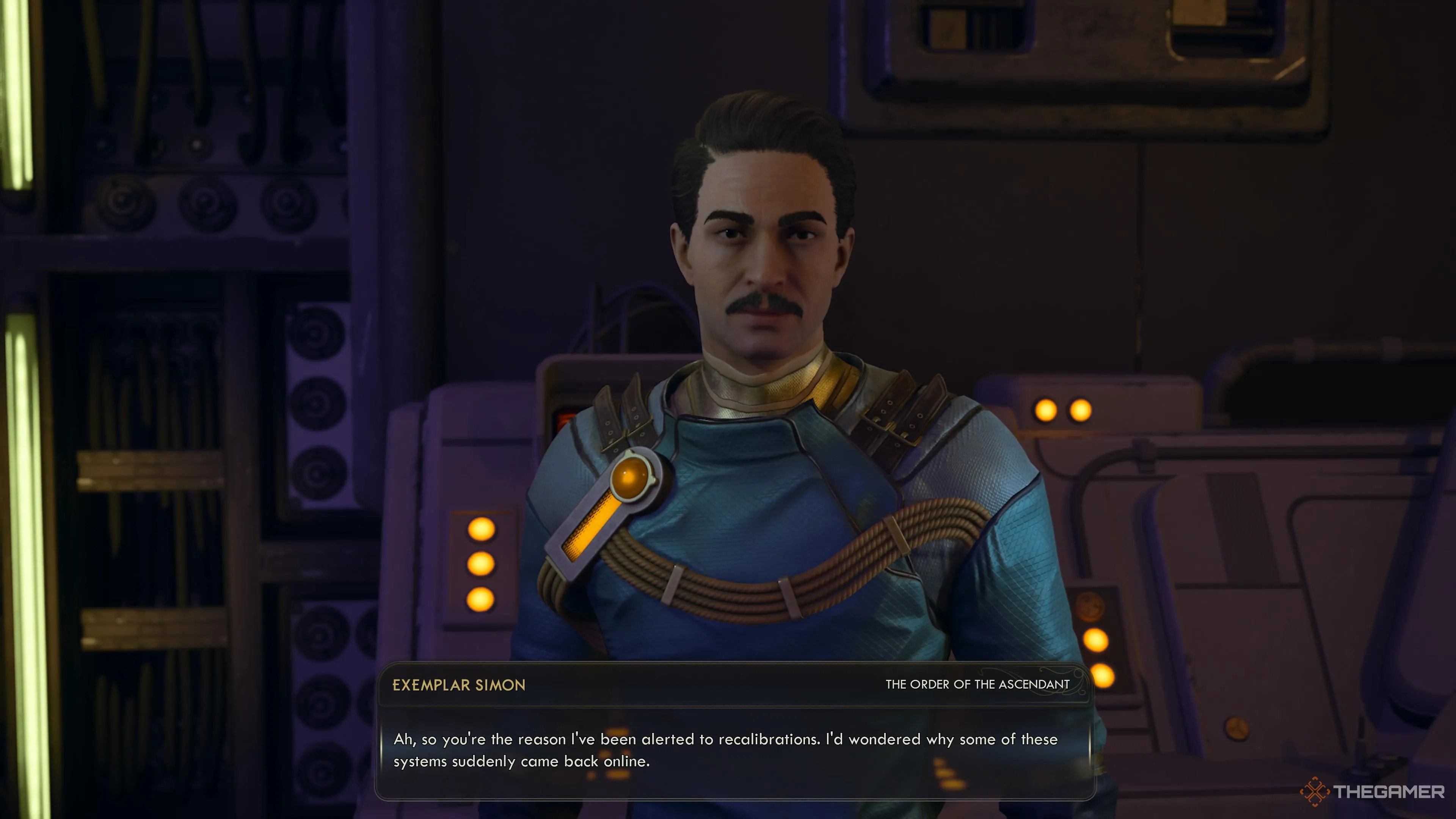 Trao đổi với Simon sau khi tái kích hoạt các tháp trong The Outer Worlds 2.