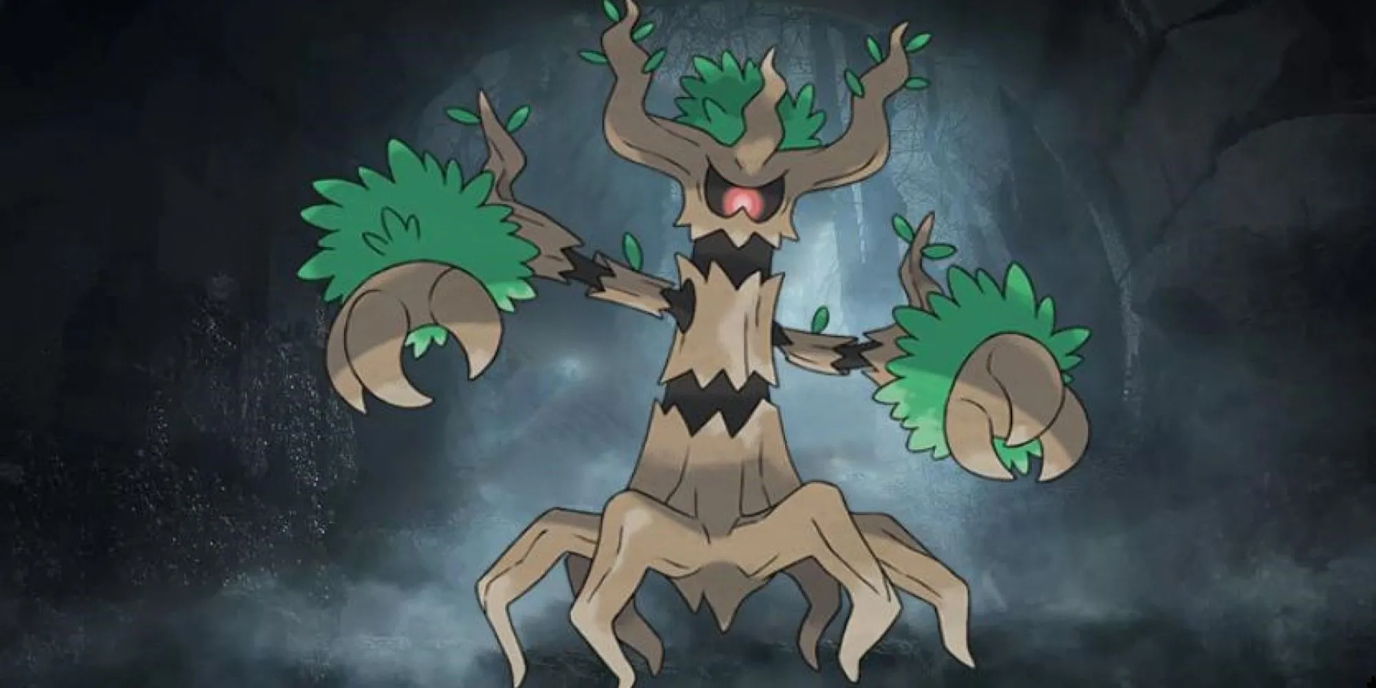 Trevenant trong Pokémon Unite với dáng cây ma mộc mạc nhưng uy nghi