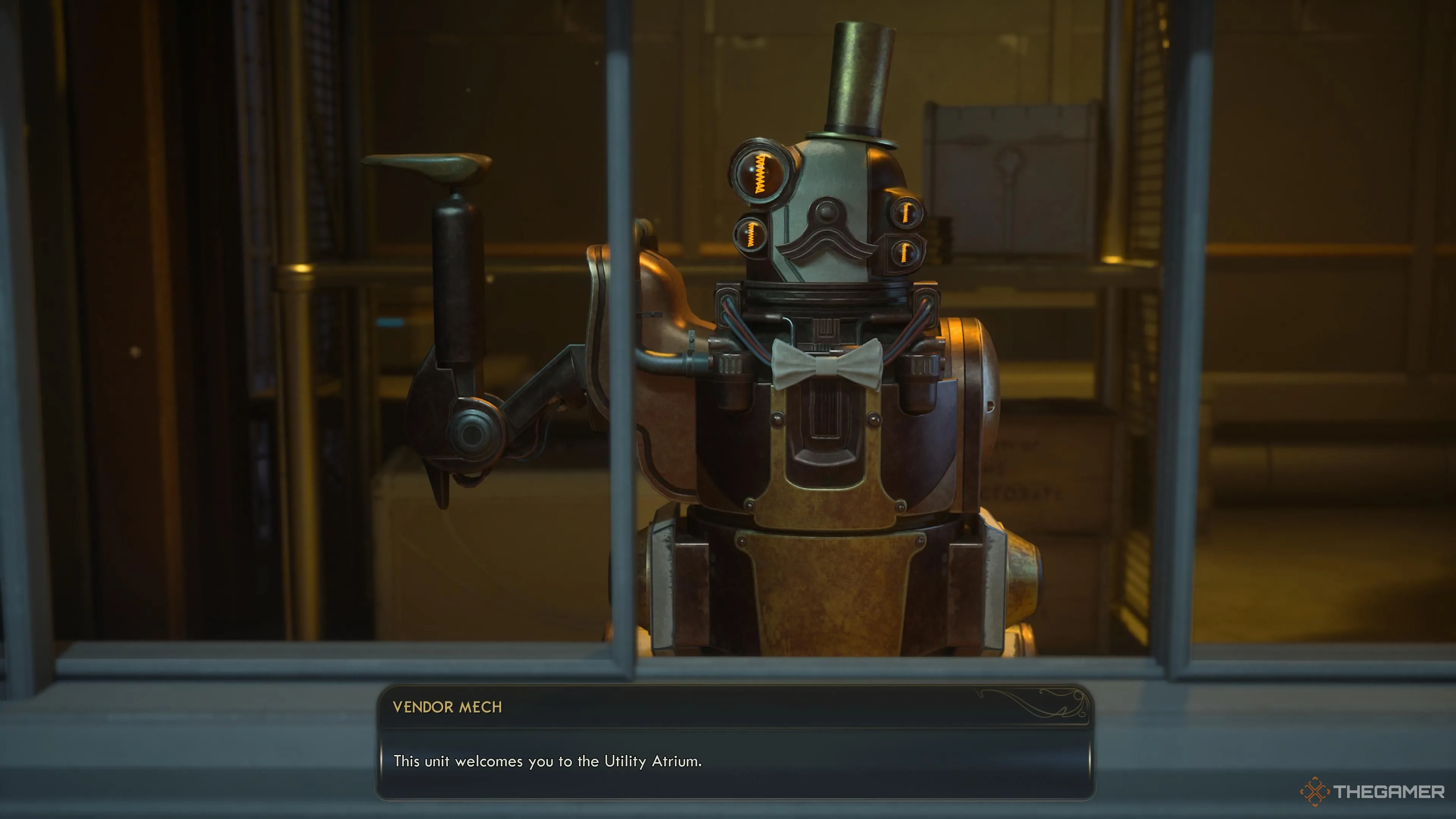 Vendor Mech trong ga Greater Tranquility, The Outer Worlds 2