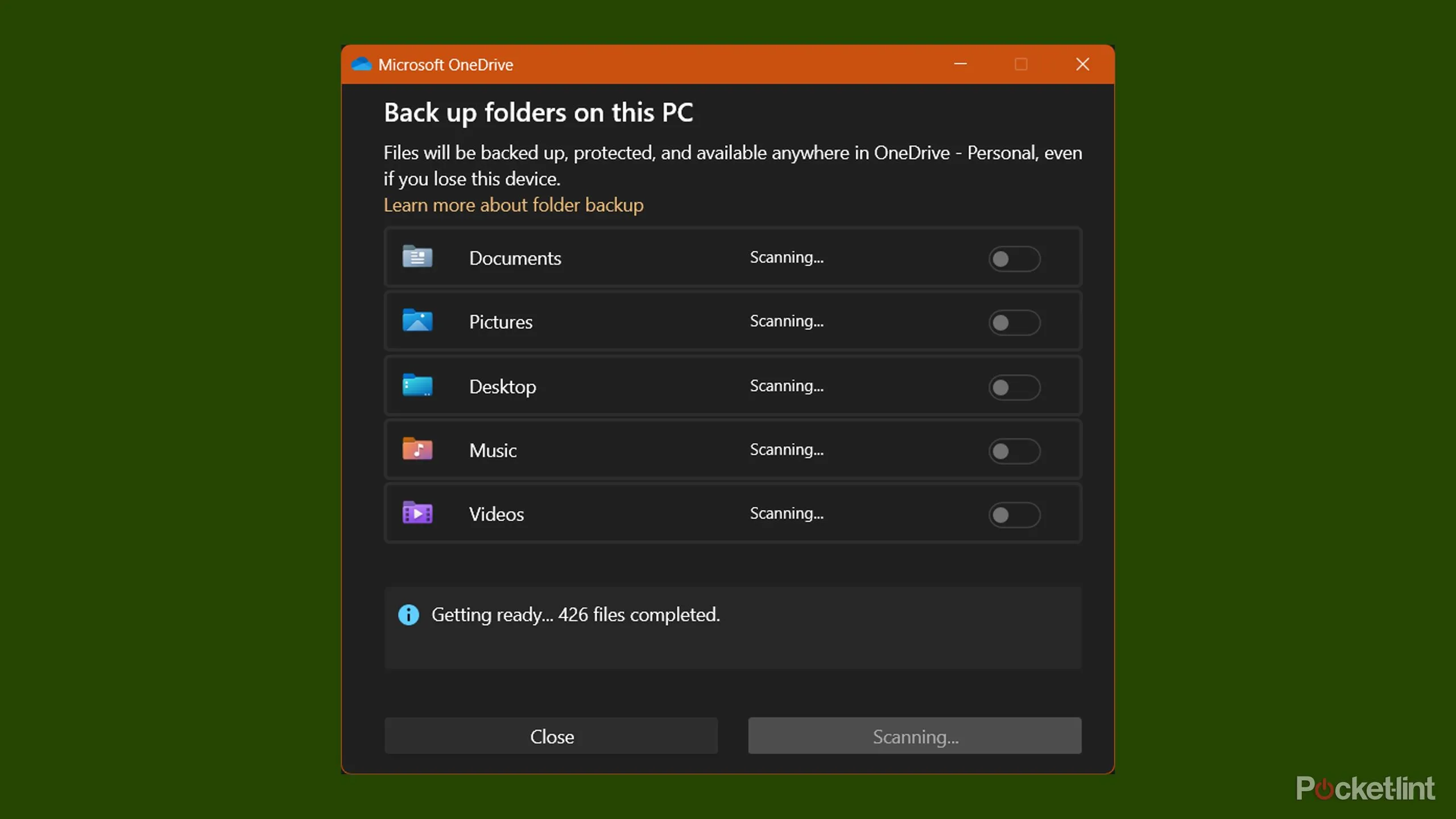 Windows 11 cho phép quét và chọn các thư mục để đồng bộ OneDrive trong cài đặt hệ thống