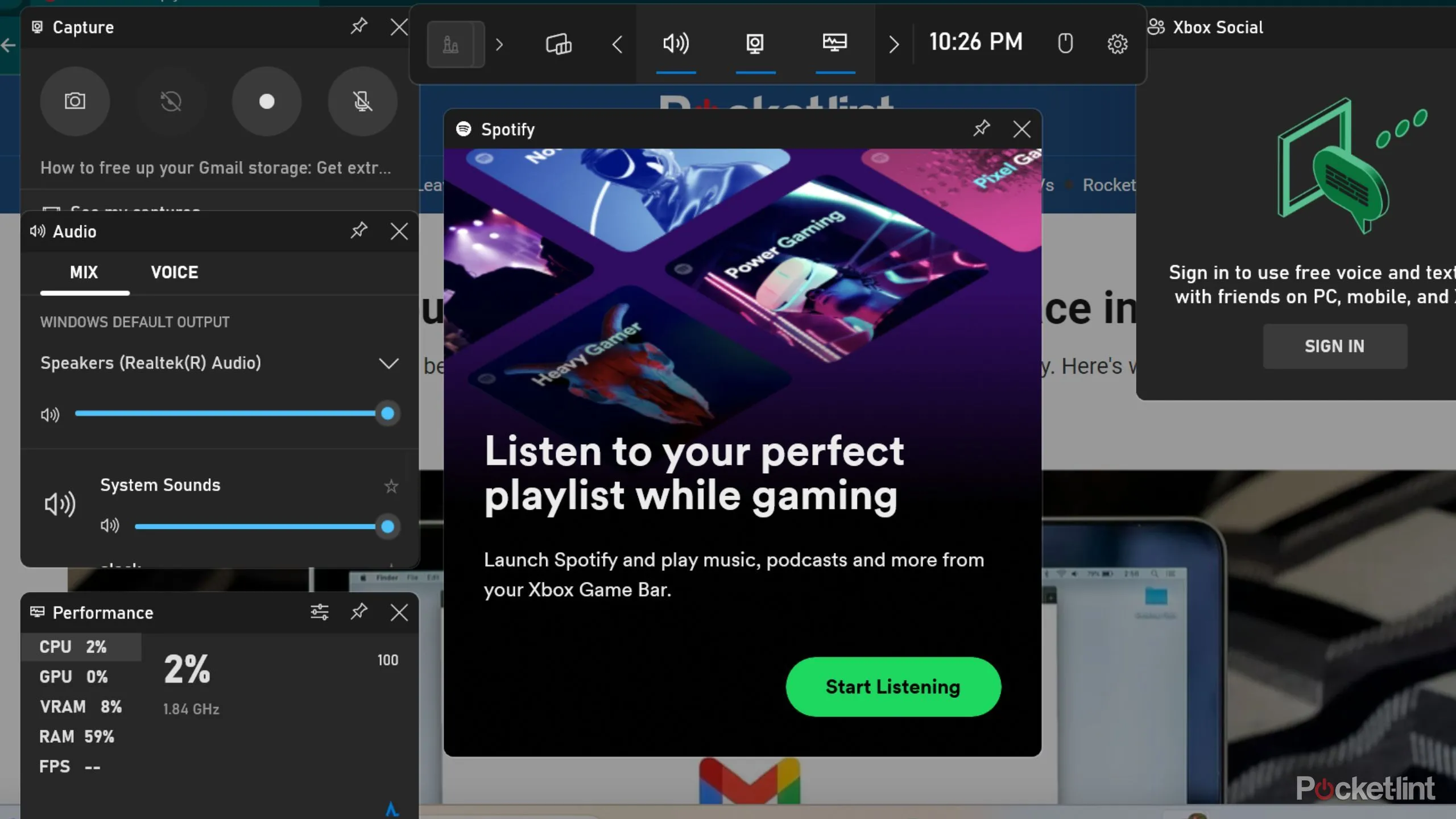 Windows 11 hiển thị quảng cáo và mẹo thiết lập trong Xbox Game Bar và các khu vực gợi ý hệ thống